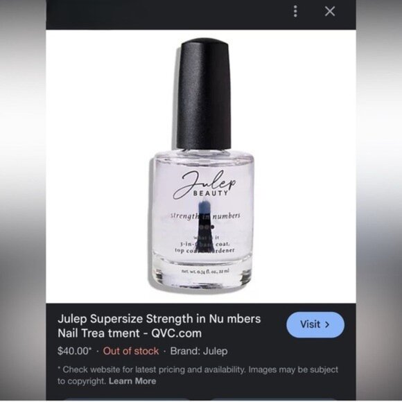 Julep Strength In Numbers 3 in 1 Nail Treatment Base & Top Coat Nail Hardener - Picture 2 of 2